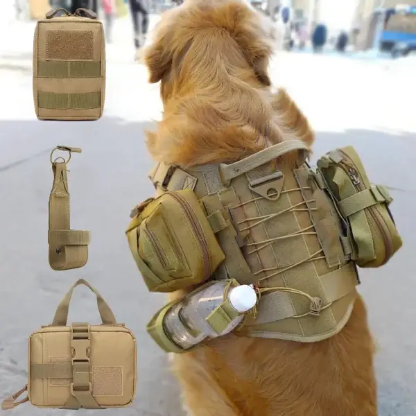 Tactical Dog Molle Pouch Set for Training Harnesses
